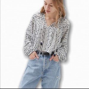 Flowy Embroidered Urban Outfitters Cropped Top